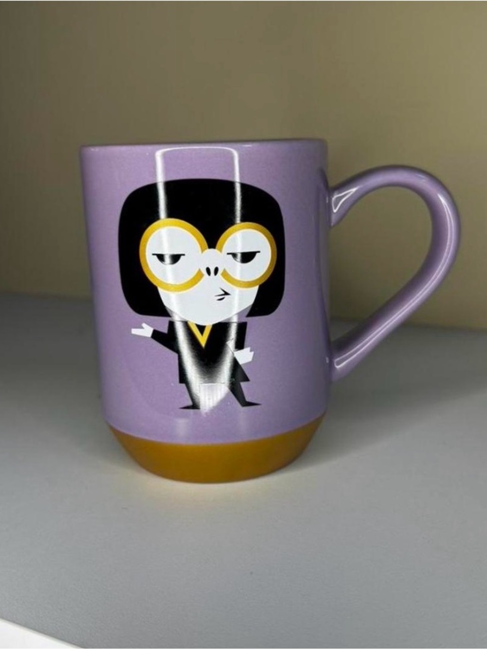 Disney Purple and Gold Edna Mode Ceramic Mug